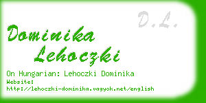 dominika lehoczki business card